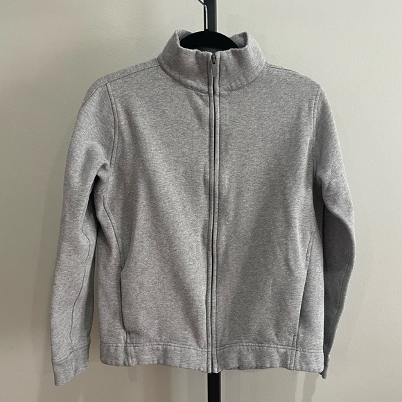lululemon athletica Tops - Lululemon Heathered Gray Full Zip Up Sweater